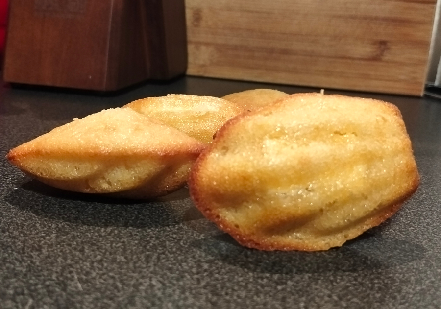 Madeleine au chocolat blanc
